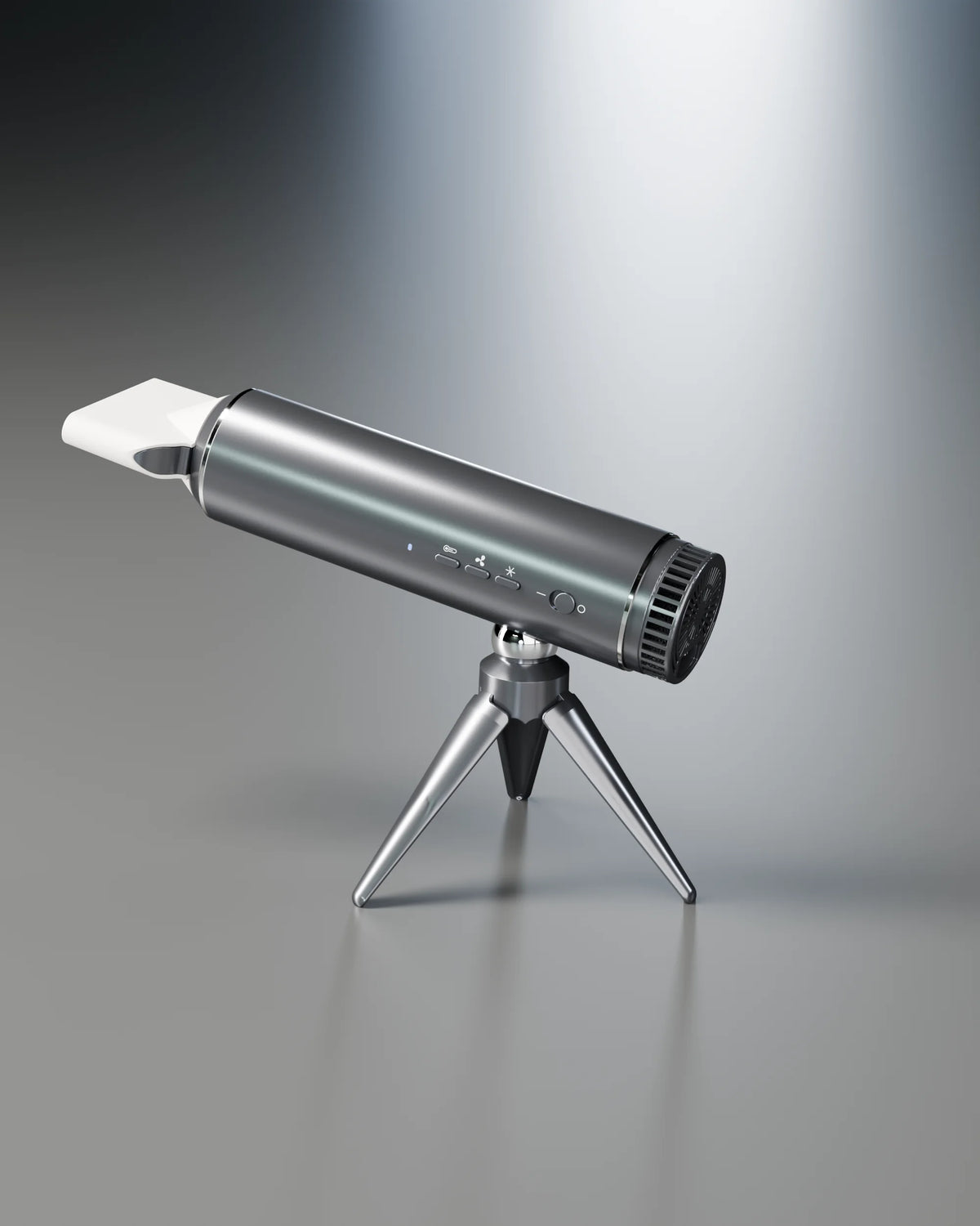 LUNAR hands-free hair dryer on tripod stand, Space Grey studio shot — LeLunar
